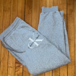 Calvin Klein Kids Gray Logo Jogger Pants